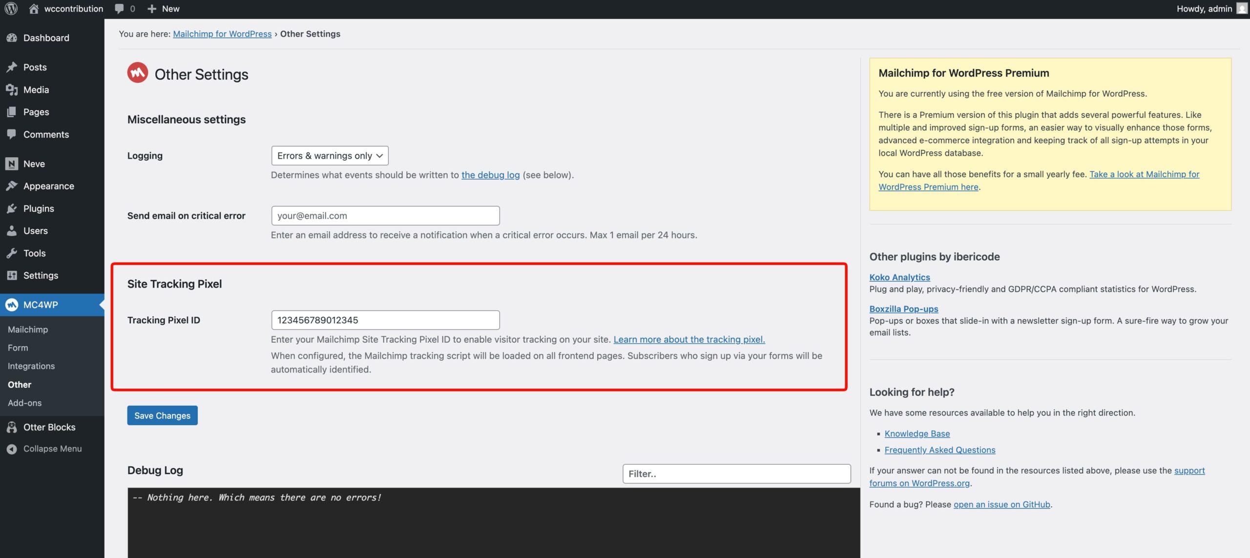 Mailchimp Site Tracking Pixel Integration MailChimp Site Tracking Pixel Integration